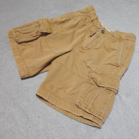 Vintage Abercrombie &‎ Fitch Cargo Shorts Khaki Y2K Paratrooper - Picture 5 of 16